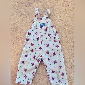Vintage OshKosh b’Gosh overalls. 18 months. Blue corduroy with airplanes